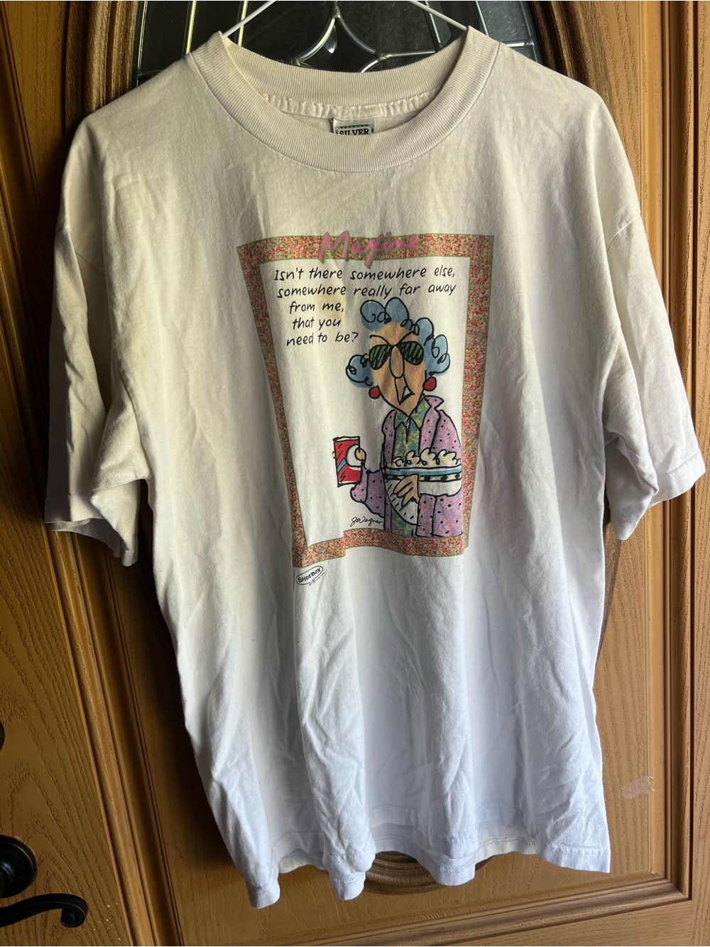 Vintage Maxine cartoon white Tshirt - size Large (silver mountain sportswear)